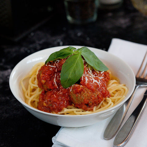 Beef Meatballs with Homemade Tomato Sauce